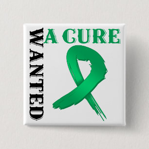 Liver Cancer WANTED A CURE 15 Cm Square Badge