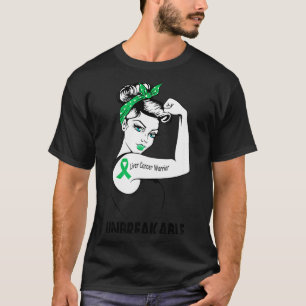 Liver Cancer Warrior Unbreakable Gift Illustration T-Shirt