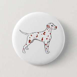 Liver Dalmatian 6 Cm Round Badge