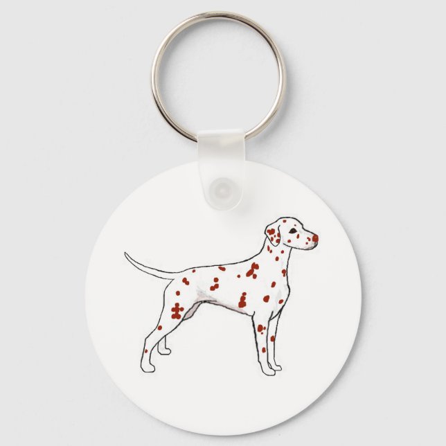 Liver Dalmatian Key Ring (Front)