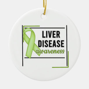 Liver Disease Awareness Ceramic Tree Decoration