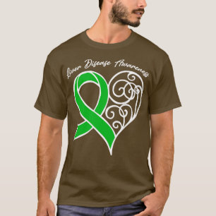 Liver Disease Awareness Heart Ribbon Gift Valentin T-Shirt