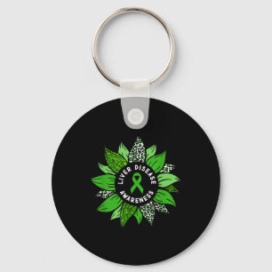 Liver Disease Awareness Month Flower Liver Disease Key Ring
