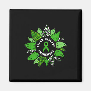 Liver Disease Awareness Month Flower Liver Disease Magnet