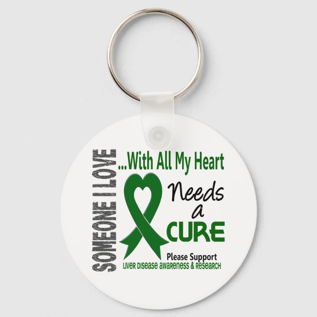 Liver Disease Needs A Cure 3 Key Ring (Front)