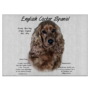 Liver English Cocker Spaniel History  Cutting Board