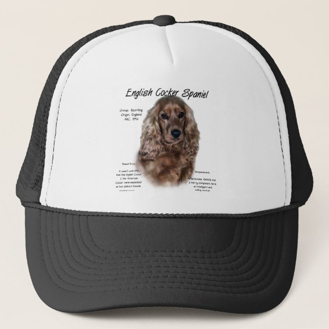 Liver English Cocker Spaniel History  Trucker Hat (Front)