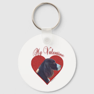 Liver English Springer My Valentine Key Ring