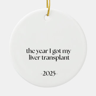 Liver Transplant Date Ceramic Tree Decoration