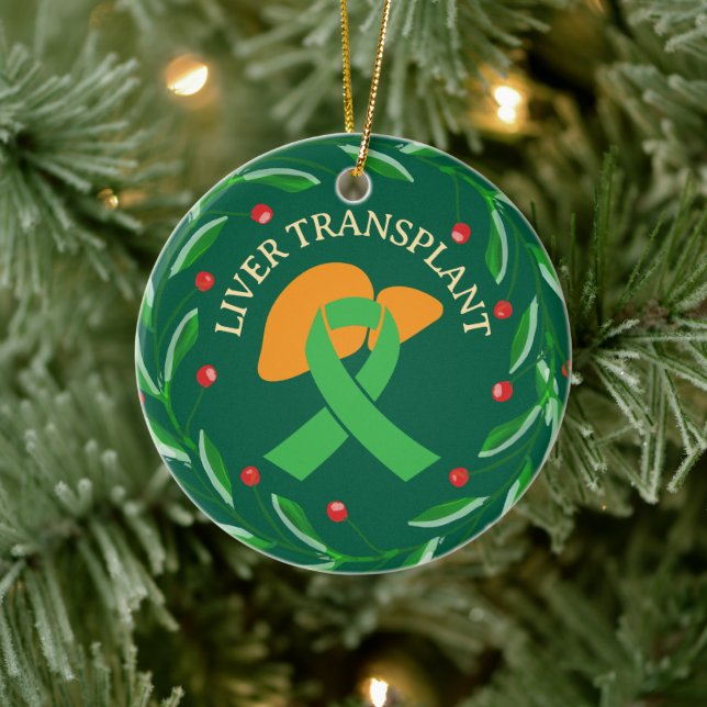 Liver Transplant Recipient Custom Christmas  Ceramic Tree Decoration (Tree)