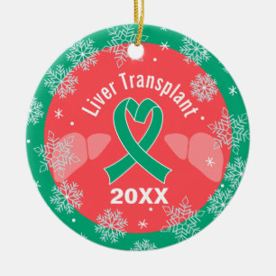 Liver Transplant Recipient Holiday Custom  Ceramic Tree Decoration