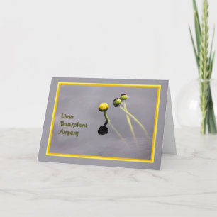 Liver Transplant Surgery Card with Wildflowers