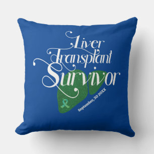 Liver Transplant Survivor Custom Throw Pillow