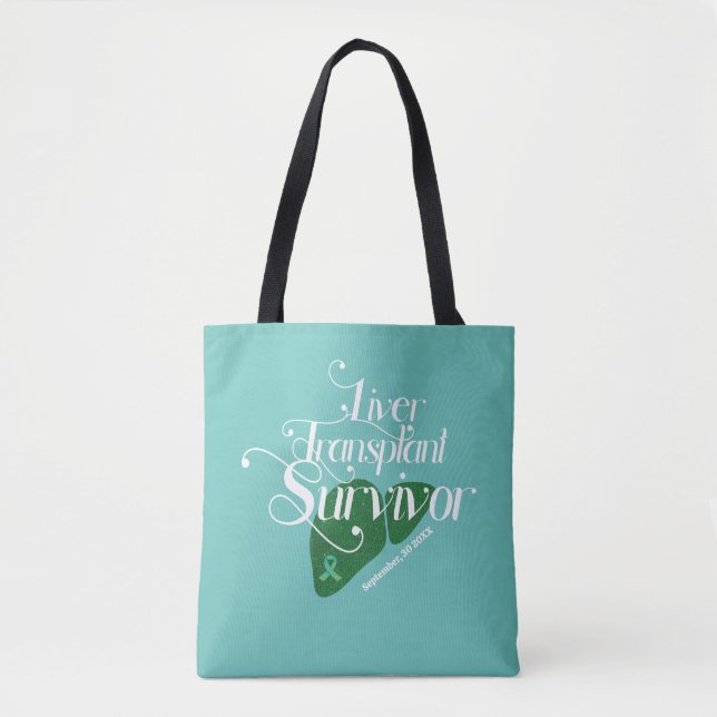 Liver Transplant Survivor Custom  Tote Bag (Front)