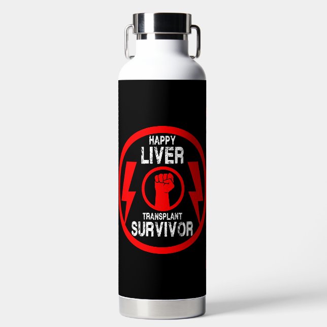 Liver Transplant Survivor Water Bottle (Front)
