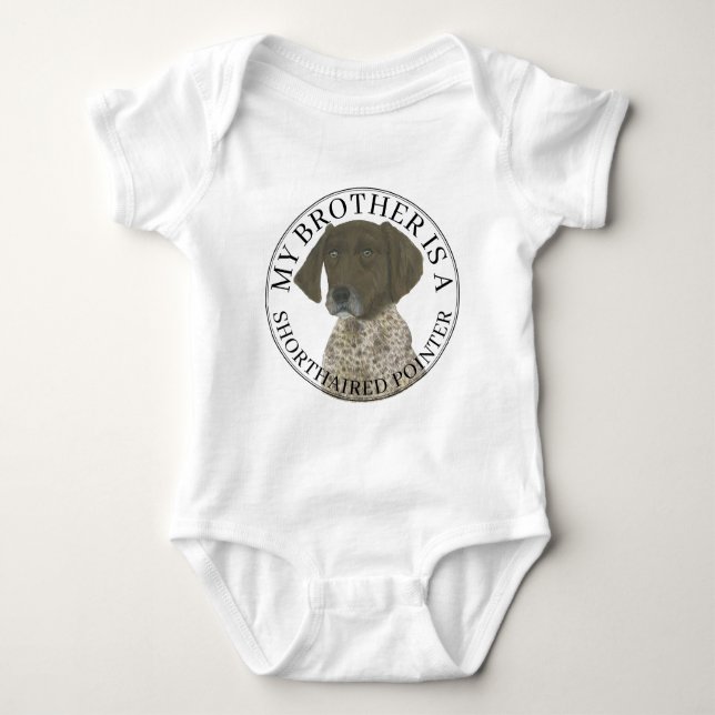 Liver & White German Shorthaired Pointer Baby Bodysuit (Front)
