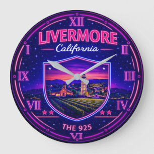 Livermore California Wine Country Large Clock