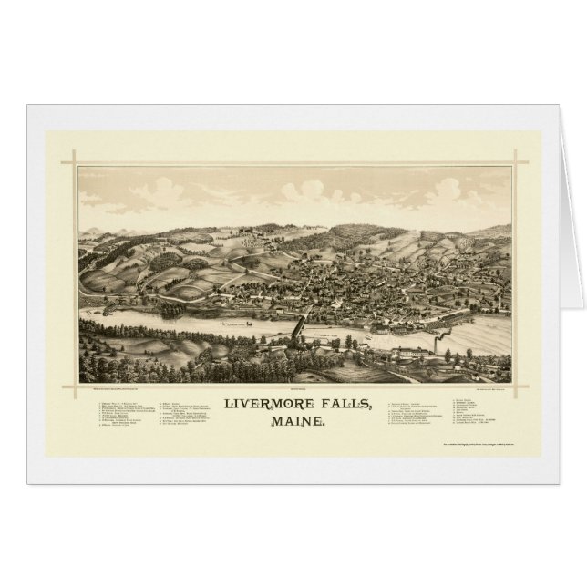 Livermore Falls, ME Panoramic Map - 1889 (Front Horizontal)