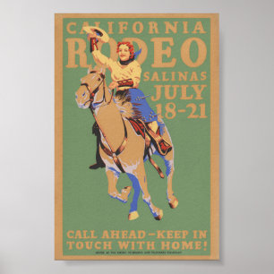 Livermore Rodeo USA Vintage Poster 1933