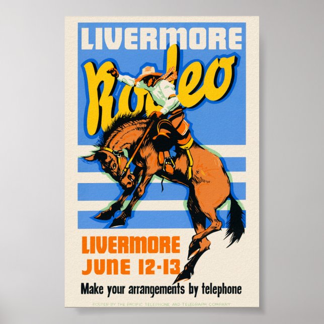 Livermore Rodeo Vintage Wall Art 1933 (Front)