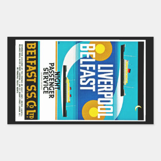 Liverpool - Belfast Ferry Rectangular Sticker