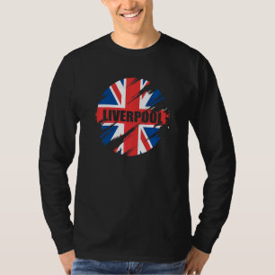 Liverpool British Flag England Uk Britain Union Ja T-Shirt