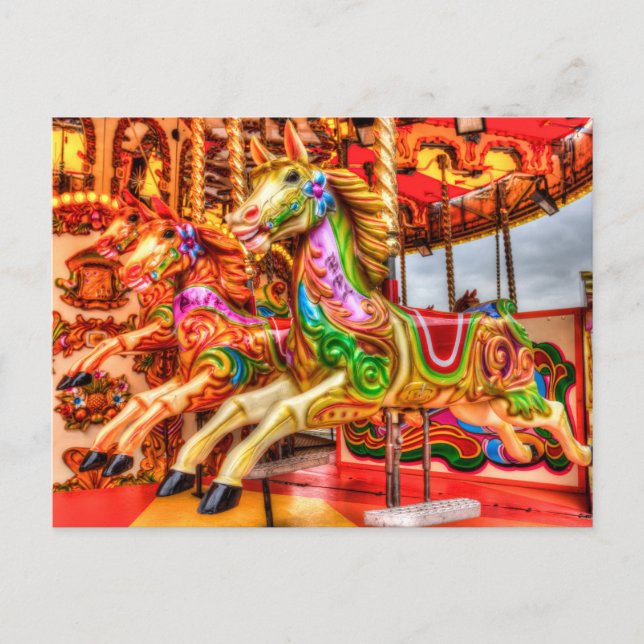Liverpool Carousel  Holiday Postcard (Front)