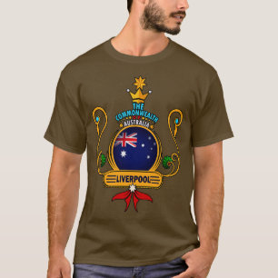 Liverpool City Pride Golden Australian Flag Souven T-Shirt