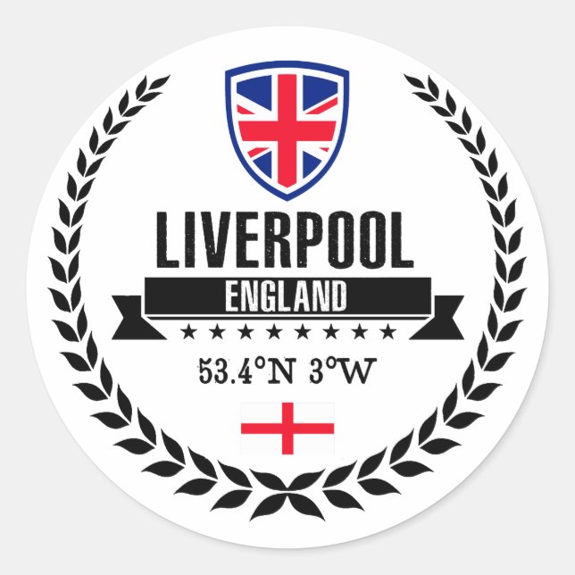 Liverpool Classic Round Sticker (Front)