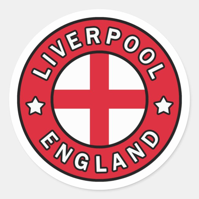 Liverpool England Classic Round Sticker (Front)