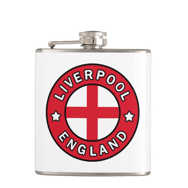 Liverpool England Hip Flask (Front)