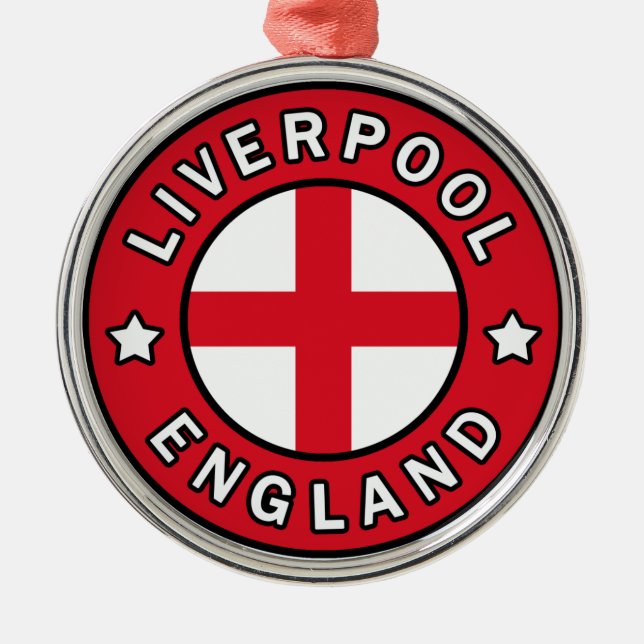 Liverpool England Metal Tree Decoration (Front)