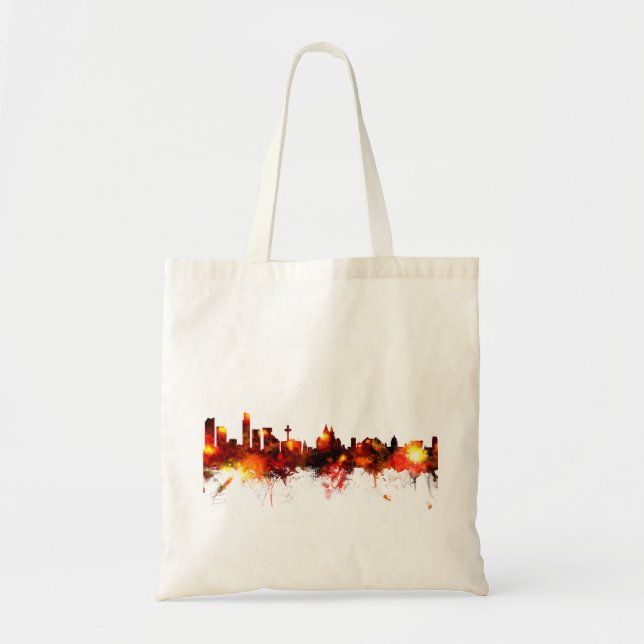 Liverpool England Skyline Tote Bag (Front)