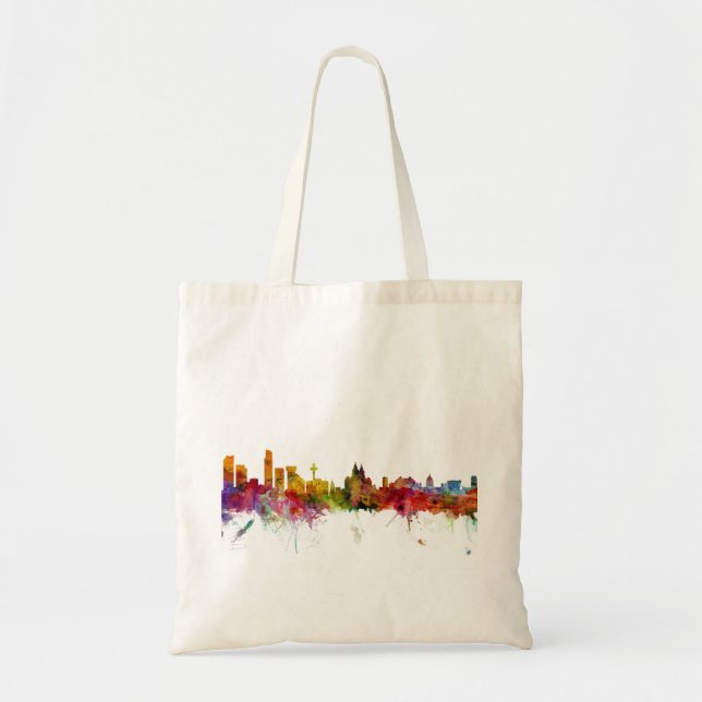 Liverpool England Skyline Tote Bag (Front)
