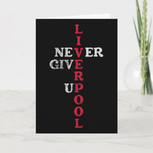 Liverpool England Uk Soccer Footll Fans Distressed Card