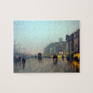 Liverpool from Wapping vintage painting Jigsaw Puzzle