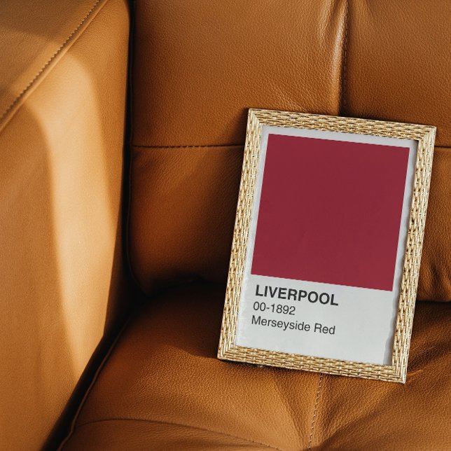 Liverpool Merseyside Red - White Border Poster (Creator Uploaded)