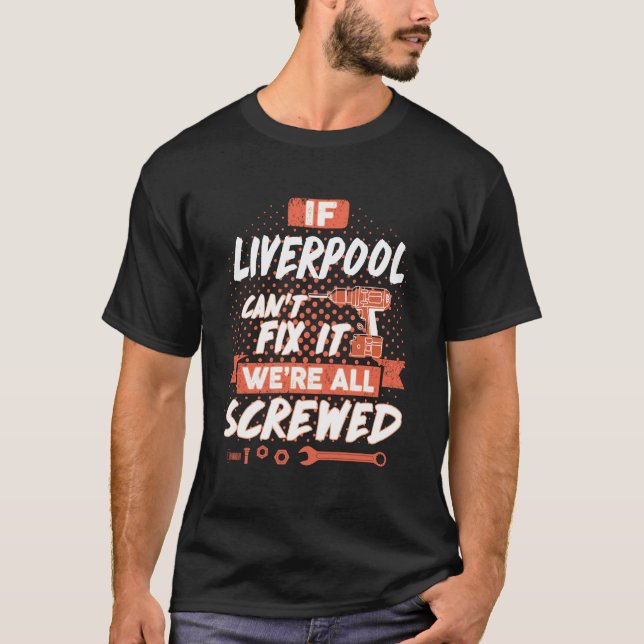 LIVERPOOL Name, LIVERPOOL family name crest T-Shirt (Front)