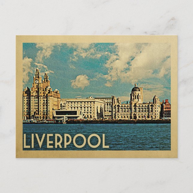 Liverpool Postcard Vintage Travel (Front)