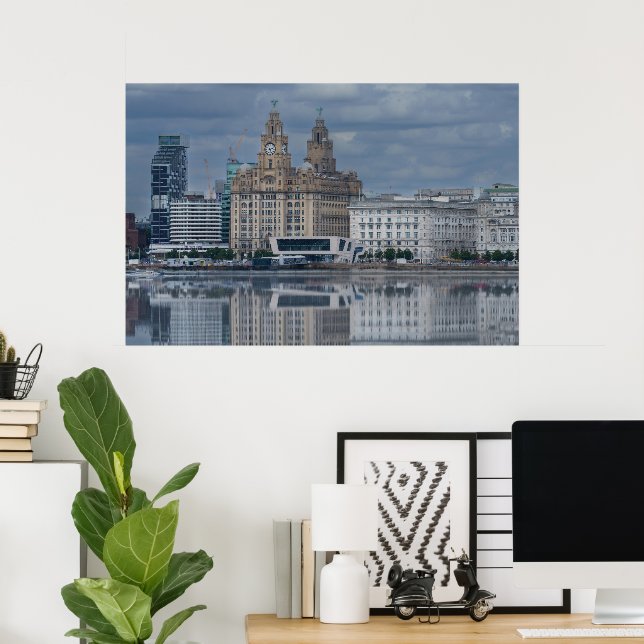 Liverpool Skyline Reflection Poster (Home Office)