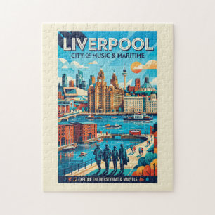 Liverpool Travel Poster Jigsaw Puzzle
