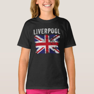 Liverpool UK Flag England Souvenir T-Shirt