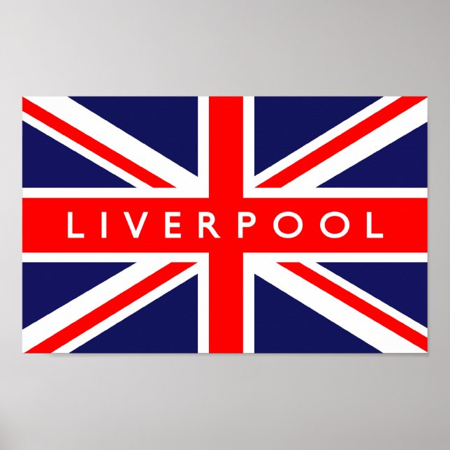 Liverpool UK Flag Poster (Front)