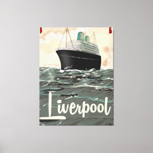 Liverpool Vintage Travel poster Canvas Print