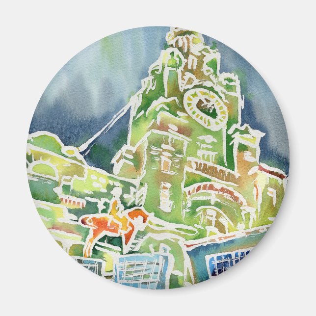 Liverpool watercolour magnet (Front)