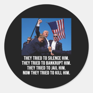 Lives Donald Trump Mug Shot - Never Surrender Classic Round Sticker