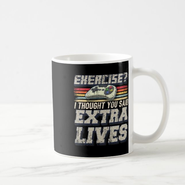 Lives Funny Video Game Controller Retro Gamer Boys Coffee Mug (Right)