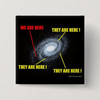 Lives in Galaxy 15 Cm Square Badge