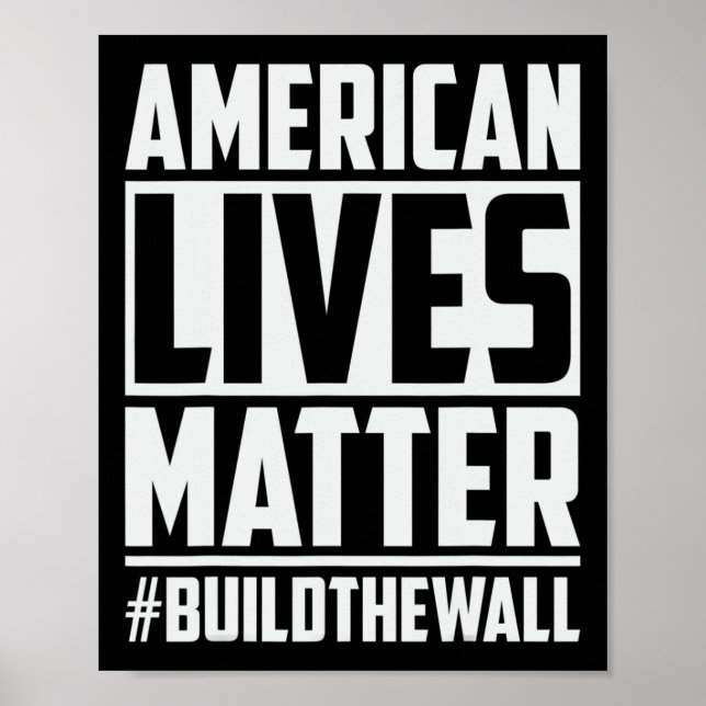 Lives Problem #buildthewall Trump Usa 2020 Design  Poster (Front)