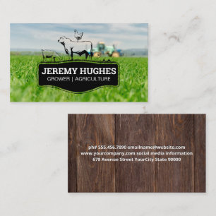 Livestock Agriculture Field Tractor Business Card